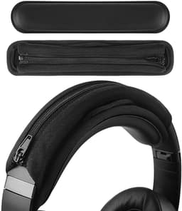 Universele zwarte neopreen hoofdbandhoes voor koptelefoons - gevoerde spons sleeve ter bescherming van de hoofdband — thumbnail 1