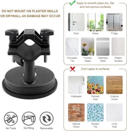 SnelShoppen - Hands Free Massage Gun Holder, Back Massage Gun Holder, Zelfmassagehouder met Vacuum Suction voor Moeilijk Bereikbare Plekken, Stabiel e — thumbnail 3