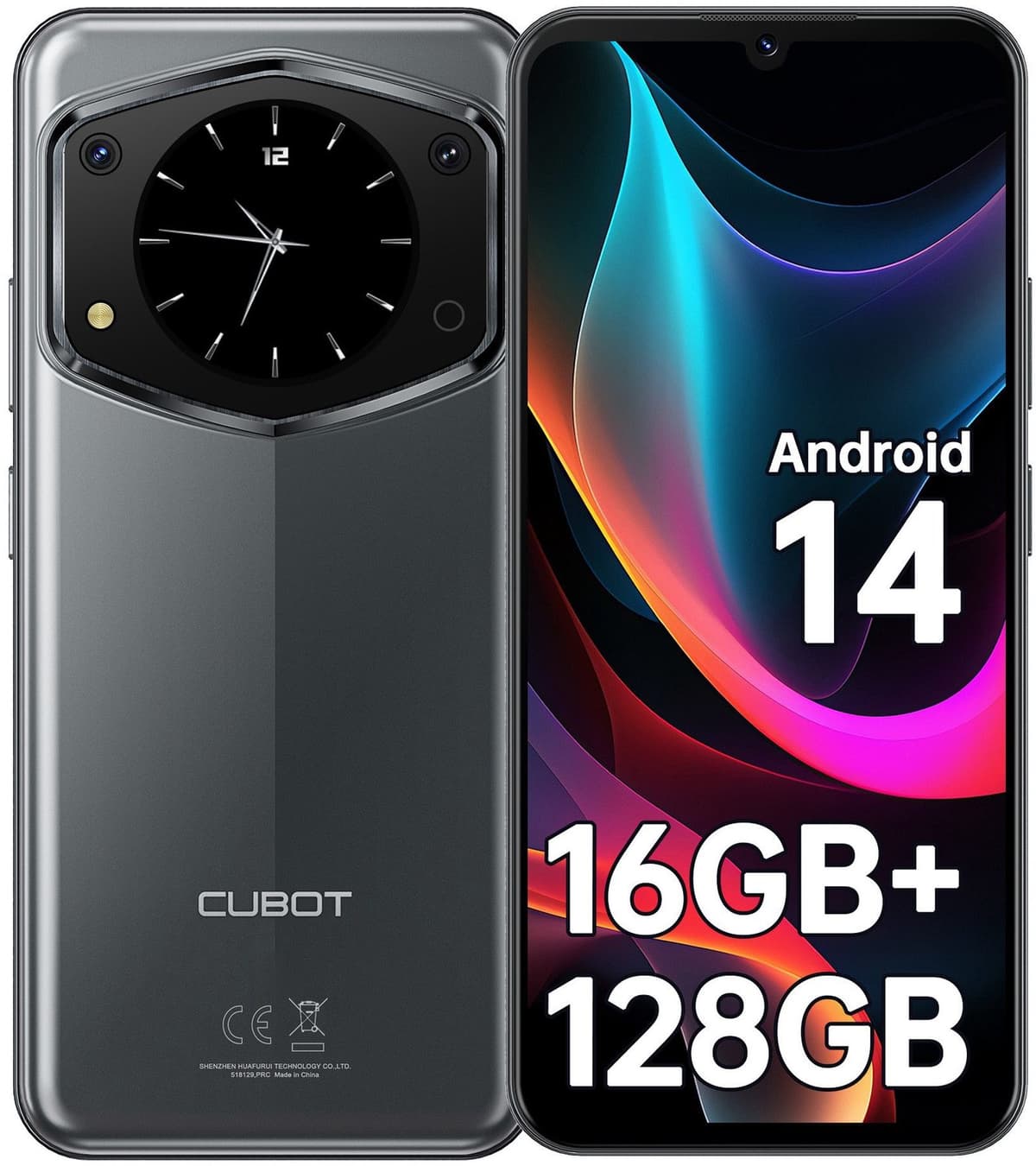 CUBOT A30 4G Smartphone-16GB RAM-128GB ROM-6,75 inch HD-48MP camera,5100mAh,Android14 — afbeelding 1