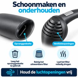 Autostofzuiger - Kruimeldief - 12V 120W - 4,5 meter kabel - Met slang en mondstukken - Zwart — thumbnail 3