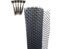Grasmaaier Beschermmat - 1,3 m breed x 10 m lang - Zwart