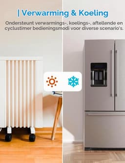Temperatuurregelaar Smart thermostaat stopcontact voor Digital WLAN verwarmingsthermostaat stopcontact met sensor voor verwarming en koeling 16 A, 2,4 GHz — thumbnail 3
