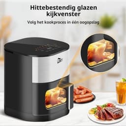 Heteluchtfriteuse Dual Zone - 2000 W Vermogen - 5,5 Liter Inhoud - Roestvrij Staal - Olievrij Bakken - Airfryer — thumbnail 4