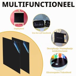 Kunststof plaat, 6 stuks, 1,5 mm, 30 x 30 cm, zwarte plastic plaat, ABS-kunststof platen, zwarte ABS-kunststof platen voor lasersnijden, ABS-platen voor knutselen, spatborden, woondecoratie enz — thumbnail 3
