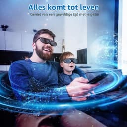 DLP Link Active Shutter 3D-bril Oplaadbaar 144 Hz, Lichtgewicht en Comfortabel, Links-rechts Oogrotatie voor DLP Link-projector — thumbnail 3