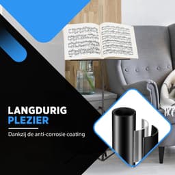 Finesse Muziekstandaard voor Bladmuziek - Opvouwbaar - met Draagtas - Lessenaar - voor Tablet -Zwart — thumbnail 5