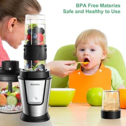 XRQUALITY - Keukenmachine 3-1 - Multifunctioneel - 700 w - Sapcentrifuge - Smoothie mixer - Voedselchopper - Droge molen — thumbnail 4
