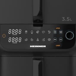 Heinner Dubbele Airfryer 10 L – Heteluchtfriteuse 2 Manden – 10 Programma’s – Smart & Dual Cooking – 2500 W – Digitale Bediening – Zwart — thumbnail 3