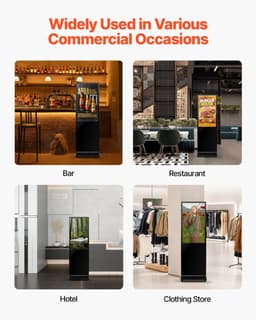 Digitale klantenstopper - Staand reclamedisplay - Scherm 109 cm - Resolutie 2K - Touchscreen - WiFi - HDMI/USB - Opslag 32 GB en 2 GB RAM — thumbnail 5