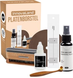Innovaland - Platenborstel Premium Set - Antistatisch - Platenreiniger - LP Borstel - Vinyl Borstel - Vinyl Reiniger - LP schoonmaakset - LP Reinigingsset -LP reiniger - Platenspeler - Vinyl Cleaning Kit - Naaldborstel Platenspeler — thumbnail 1