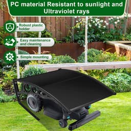Universele Garage voor Grasmaaier Robot - Zwart Polycarbonaat Dak voor Duurzame Weerbestendigheid — thumbnail 5