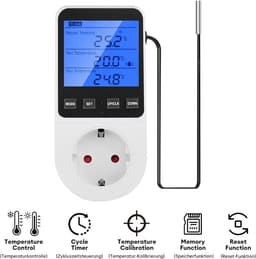 Digitale Temperatuurregelaar met Timer 230V 16A LCD Scherm voor Koeling en Verwarming — thumbnail 5