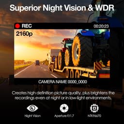 4K Dashcam Auto met GPS, WiFi en 170° Groothoek - Inclusief G-sensor en Opname in Lus — thumbnail 3