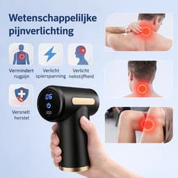 Pure17 Massage Gun – Draadloos Massagepistool voor Sport & Ontspanning – Krachtige Spiermassage – Inclusief Opzetstukken – Oplaadbaar – Zwart – Voor Thuis & Onderweg — thumbnail 2