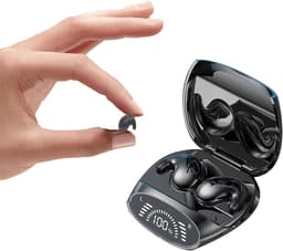 De Beste Gadgets Slaap Oordopjes Bluetooth – Draadloze Sleep Earbuds – Kleine oordopjes - Kleine Oortjes - Ultra Dun & Comfortabel – Voor Zijslapers – Noise Reduction – Waterbestendig - MD - Zwart — thumbnail 1