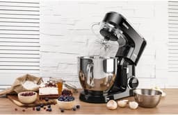 Professionele bakmixer met weegschaal en planetair systeem - 6,5L roestvrij staal, 6 snelheden, ideaal voor deeg en beslag — thumbnail 5