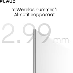 Plaud Note - LLM Empowered - AI Voice Recorder - 64 gb intern geheugen - Zilver - 112 Talen - - Incl. Magnetic Black case in verpakking - Magsafe - Originele PLAUD hoes — thumbnail 3