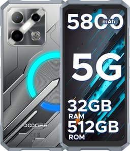DOOGEE Blade GT Pro 5G - Outdoortelefoon - Outdoor smartphone - 32 GB RAM +512 GB ROM/2TB TF - Dimension 7025 - 6,72 inth FHD 120 Hz - LED lichteffecten - 100MP AI-camera/32 MP - 5800 mAh/18W - Vingerafdruk- Face ID - NFC - Zilver — thumbnail 1