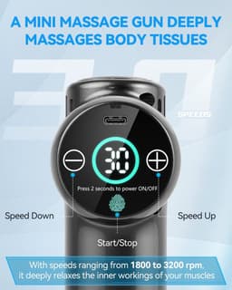 Massage Gun Professioneel - Massage Apparaat - Theragun - Zwart — thumbnail 3