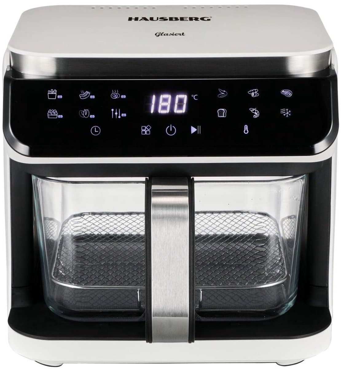 Hausberg HB-2343AB Airfryer 6,5 L | 1200-1400 W | Glasmand Met Touchscreen & 12 Voorinstellingen – Gezond Koken Met 3D-Luchtcirculatie — afbeelding 1