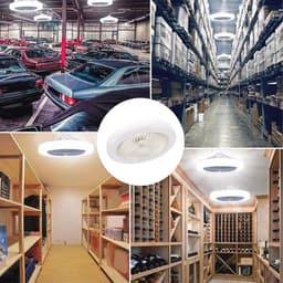 Moderne Inbouw Ceiling Fan met Verlichting 36W voor Binnengebruik - Mini Ventilator met LED Lamp voor Slaapkamer, Woonkamer en Keuken — thumbnail 3