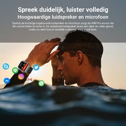 Blackview W80 Pro - Smartwatch - Bluetooth 5.3 - 900 mAh - IP68 Zwemmen - LED-zaklamp - Stappenteller - Slaapmonitor - Saturatiemeter - Groen — thumbnail 3