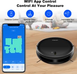 Liectroux L200 Verbonden Robotstofzuiger met Dweilfunctie – 4000 Pa Zuigkracht – App-bediening & Automatisch Opladen — thumbnail 2
