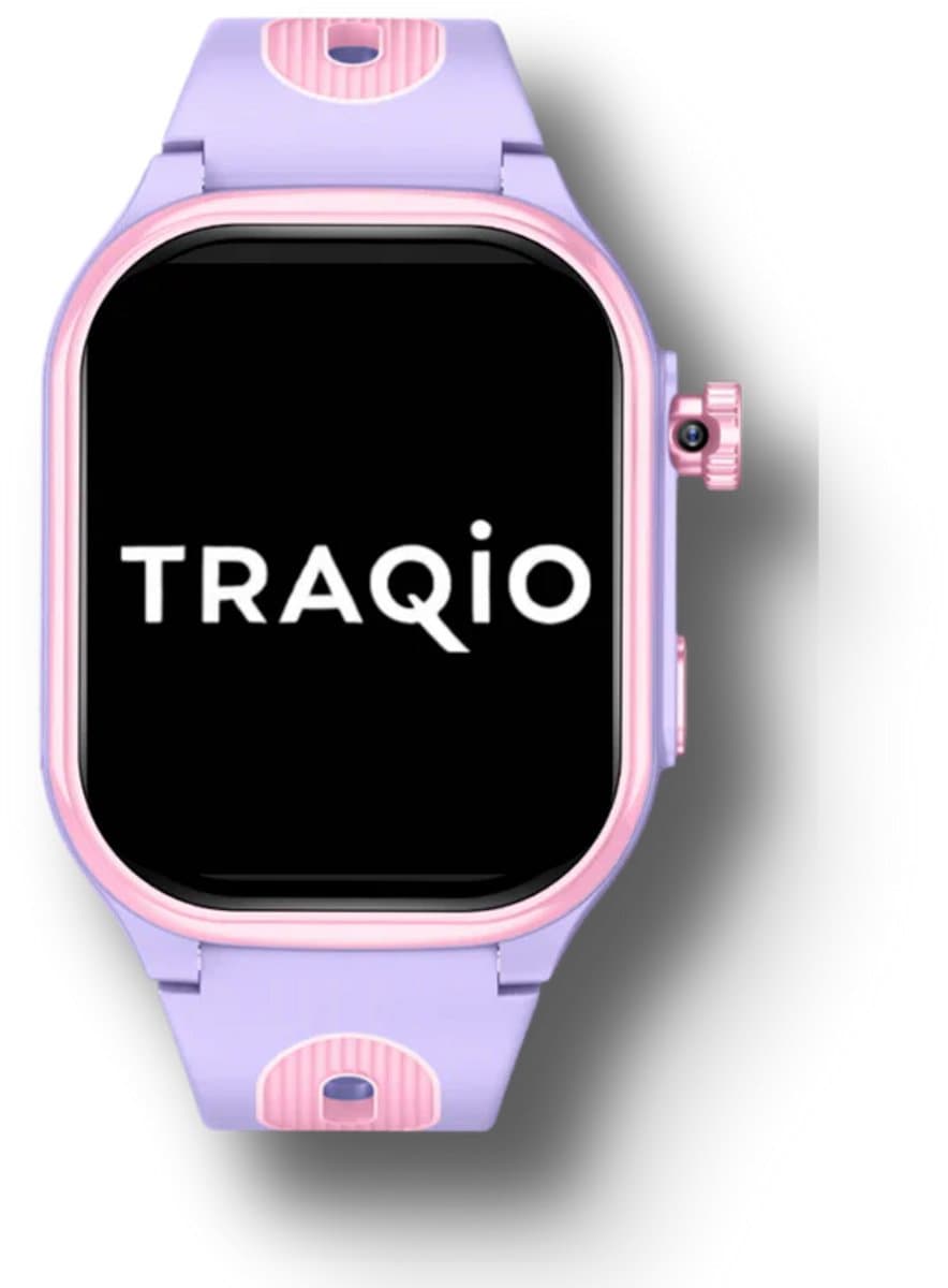 Traqio TRQ08 - smartwatch kinderen - gps horloge kind - kinderhorloge bellen - gps tracker kinderhorloge - kinderhorloge met gps - kinderhorloge - Roze — afbeelding 1
