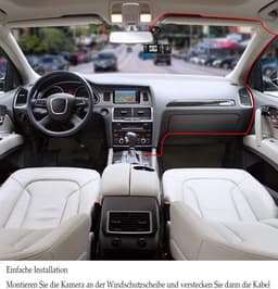 Dubbele infrarood nachtzicht-dashcam voor auto's, voor en achter — thumbnail 4