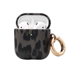 Selencia Sabi Case met panterprint - Hoesje geschikt voor AirPods 1 / 2 - Midnight Black — thumbnail 1