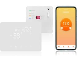 Thermostaat voor cv - Draadloos met Wifi - Met App - Grijs