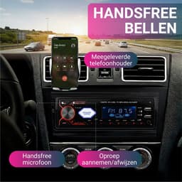 BOSWELL T1 Autoradio - USB, AUX en Handsfree - Autoradio met Bluetooth - Auto Radio voor alle Auto’s - Incl. Telefoonhouder, Afstandsbediening — thumbnail 4