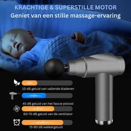White-Label® Massage Gun Professioneel - Massage Apparaat - Theragun - Grijs — thumbnail 3