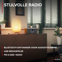 DAB radio met Bluetooth - Audizio Genua - DAB+ radio, FM radio - Auto scan - Donkergrijs — thumbnail 2
