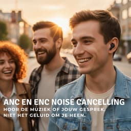 Noise Buddies Pulse - Oortjes draadloos met Noise Cancelling - Draadloze oordopjes - Bluetooth - Zwart — thumbnail 3