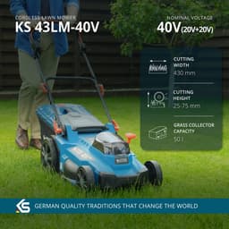 Snoerloze grasmaaier KS 43LM-40V — 43 cm — zonder accu en lader — thumbnail 4