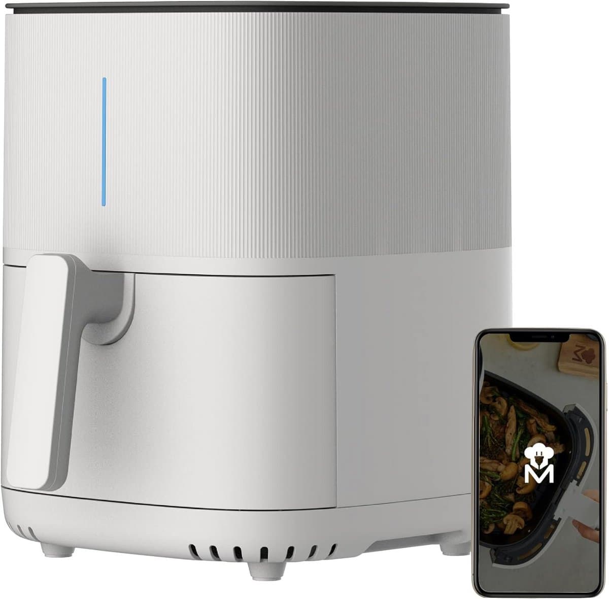 Hete Lucht Friteuse - Airfryer Keuken - Gezond Koken - Intuïtief LED Scherm - 5 Liter Inhoud - Wit — afbeelding 1
