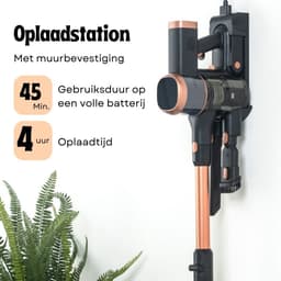 BambiClean Steelstofzuiger met extra Accu - Draadloos Zonder Zak - 30kPa Zuigkracht - LED Vuildetectie - Snoerloze Stofzuiger op Accu — thumbnail 3