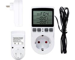 Digitale Temperatuurregelaar met Stopcontact en Sensor - Verwarming & Koeling Thermostaat