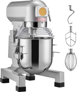 Professionele Keukenmixer, 28,5 L Staande Mixer met 3 Instelbare Snelheden, 1100 W Deegmixer, Roestvrijstalen Kom en 3 Accessoires, Ideaal voor Restaurants, Bakkerijen, Patisserieën en Cafés — thumbnail 1