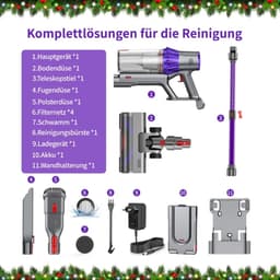 RAYOFI Steelstofzuiger - 70000 Pa - Touchscreen en anti-verwarringfunctie - Max 60 Min Werktijd - 1,5 L Stofbak - Geschikt voor tapijt, harde vloeren en dierenhaar - Paars - 2 jaar garantie — thumbnail 2