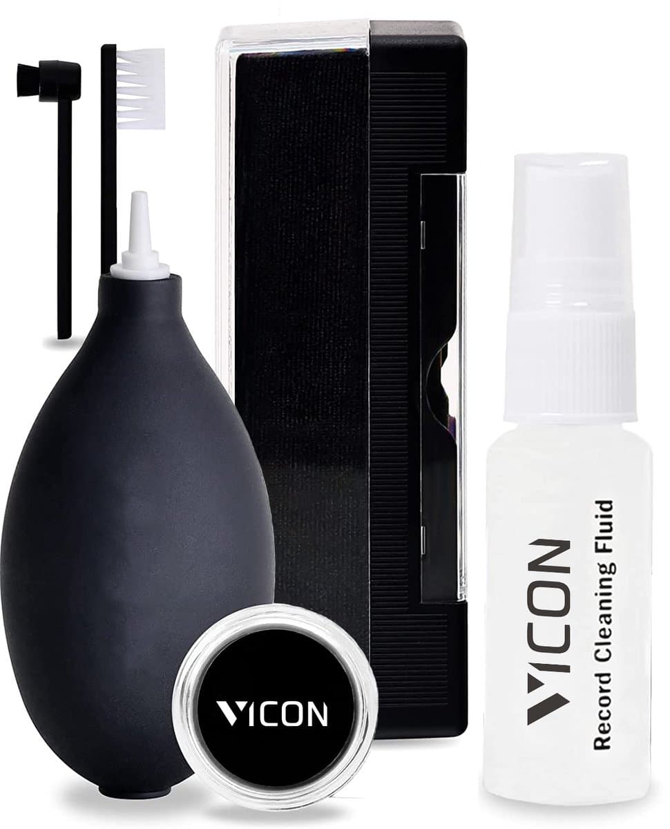 Vicon Professionele 6-in-1 Platenborstel set voor Vinyl Platen - Incl. Naaldreiniger - Antistatisch - Platenreiniger - LP Reinigingsset - LP schoonmaakset - Vinyl reiniger — afbeelding 1