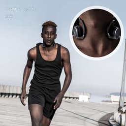 EXCITAT Draadloze hoofdtelefoon - Bluetooth sporthoofdtelefoon - Opvouwbaar - Met microfoon - Draagbaar - Zwart — thumbnail 2
