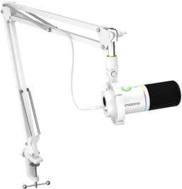 Maono PD200XS - Wit - XLR Dynamische RGB Microfoon met Telescopische Arm (66cm!) - PC - USB-microfoon voor Streaming / Podcast / Studio / Gaming /geschikt voor PS4/5 — thumbnail 5