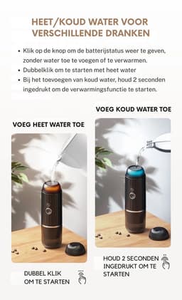 JOR Products® Draagbare Espresso Maker - Koffiebonen - Koffiemachine - Nespresso - Espressomachine - Reizen - Camping - Travel - Barista — thumbnail 2
