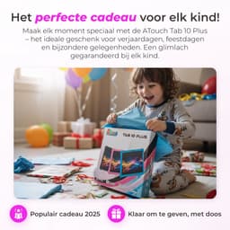 ATouch Combipakket - Kindertablet Tab 10 Plus + Kinderkoptelefoon - 64GB+64SD - Vanaf 3 jaar - Roze — thumbnail 3