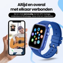 Protectly® GPS Horloge Kind Met Simkaart - 4G - SOS Knop - Smartwatch Kinderen - GPS Tracker Kind - Kinder Smartwatch - Videobellen - HD Camera - Whatsapp en SMS - Elke polsmaat — thumbnail 3