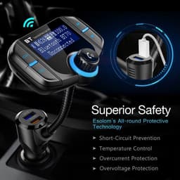 FM Transmitter Bluetooth - Autolader USB Oplader - Handsfree Bellen - MP3 - Auto Lader - Bluetooth Carkit - Muziek Streamen - Quick Charge 3.0 — thumbnail 2