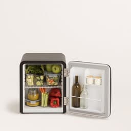 CREATE - Koelkast in retrostijl - Zwart - Handvat Marmer - FRIDGE RETRO 48L — thumbnail 5