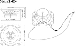 JBL Autospeakerset Stage2 424 - 10 cm. 2-weg Coaxiaal — thumbnail 4